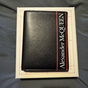 Alexander McQueen Black Passport Wallet